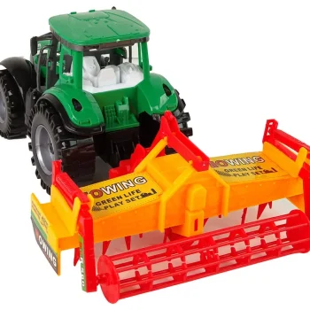 Zeleni Traktor S Narančastim Kultivatorom Za Djecu 4