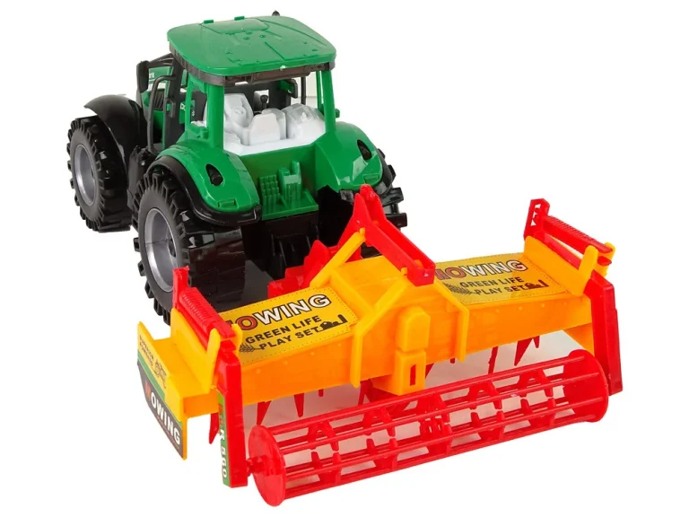 Zeleni Traktor S Narančastim Kultivatorom Za Djecu 4