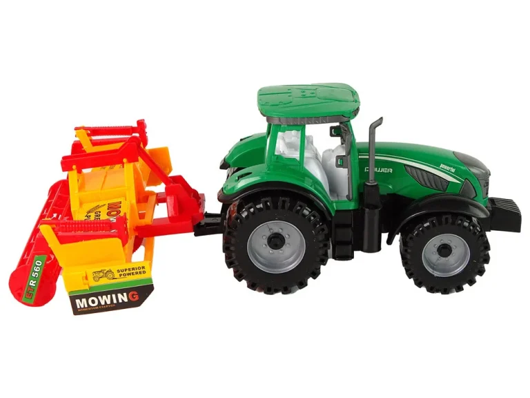 Zeleni Traktor S Narančastim Kultivatorom Za Djecu 5