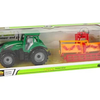 Zeleni Traktor S Narančastim Kultivatorom Za Djecu 7