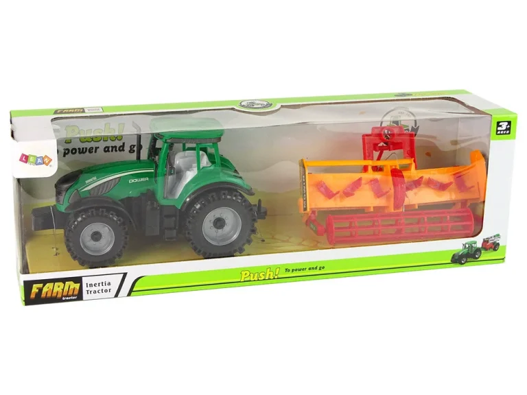 Zeleni Traktor S Narančastim Kultivatorom Za Djecu 7