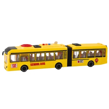Zglobni školski Autobus Otvaranje Vrata Svjetla Zvuci Žuto 1:16 2