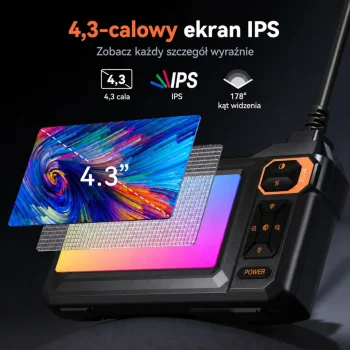 Žičana Endoskopska Inspekcijska Kamera S 8 Led Dioda Lcd 4,3'' Ip67 6