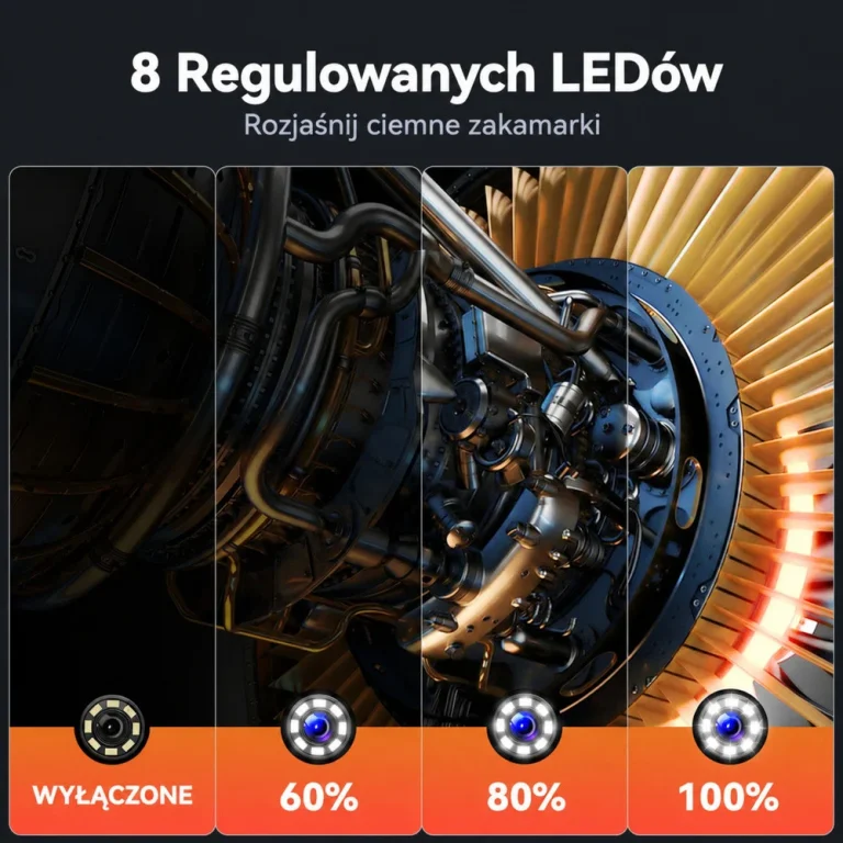 Žičana Endoskopska Inspekcijska Kamera S 8 Led Dioda Lcd 4,3'' Ip67 7