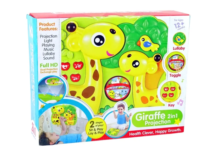 Žirafa 2u1 Projektor Privjesak Za Krevetić Za Bebe 4