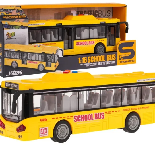 Žuti Autobus Sa Svjetlima I Zvukovima 1