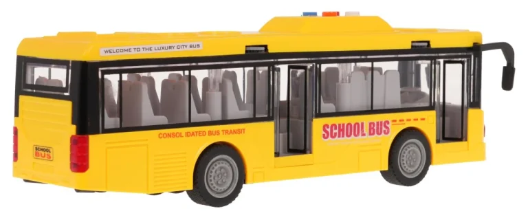 Žuti Autobus Sa Svjetlima I Zvukovima 5