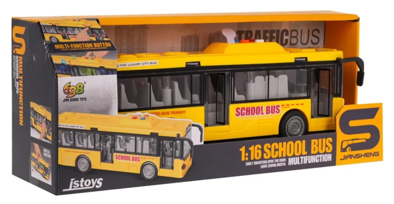 Žuti Autobus Sa Svjetlima I Zvukovima 6