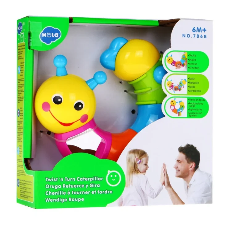 Zvečka Gusjenica Segmentna Za Bebe 6 Edukativnih Dijelova 5