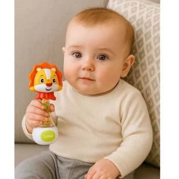 Zvečka Za Bebe Lav Sa šarenim Lopticama 17 Cm 3