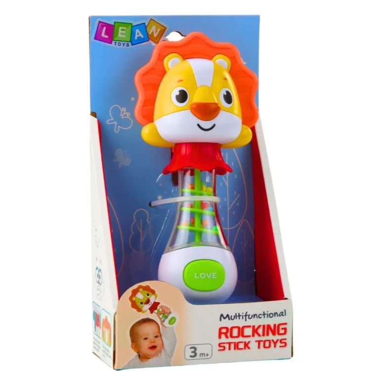Zvečka Za Bebe Lav Sa šarenim Lopticama 17 Cm 5