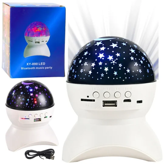 Zvjezdani Projektor 3 U 1 Bluetooth Led Zvučnik Bijeli 1