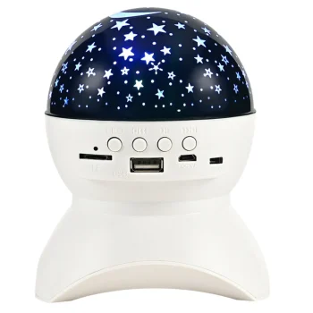 Zvjezdani Projektor 3 U 1 Bluetooth Led Zvučnik Bijeli 2