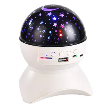 Zvjezdani Projektor 3 U 1 Bluetooth Led Zvučnik Bijeli 4