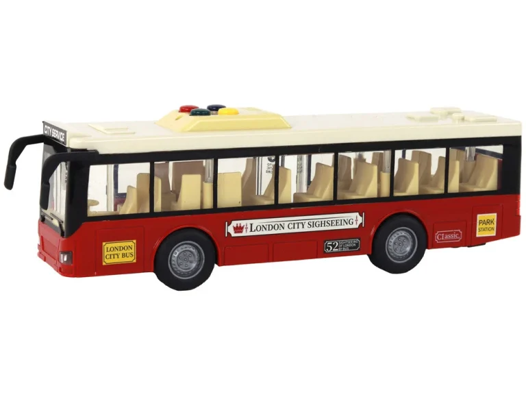 Zvukovi Svjetala Autobusa Na Baterije Crveni Grad 1:16 2