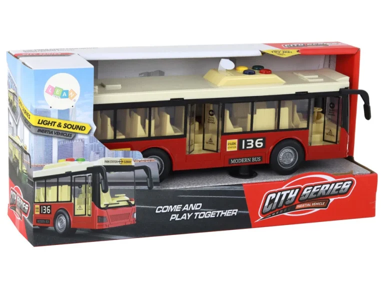 Zvukovi Svjetala Autobusa Na Baterije Crveni Grad 1:16 5