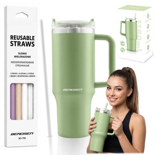 Berdsen Termos šalica Sa Slamkama 1180 Ml Zelena 1