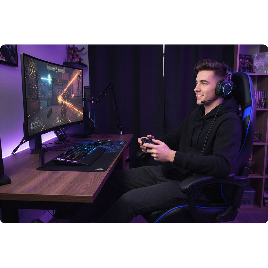 Gaming Fotelja Sofotel Draknor Ii Crno Plava 10