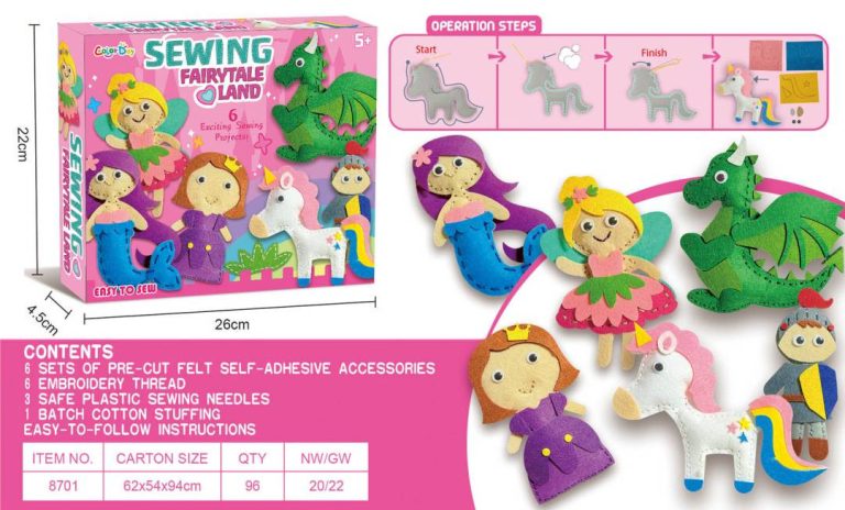 Kreativni Set Za šivanje Figurica Princeza šareni 1