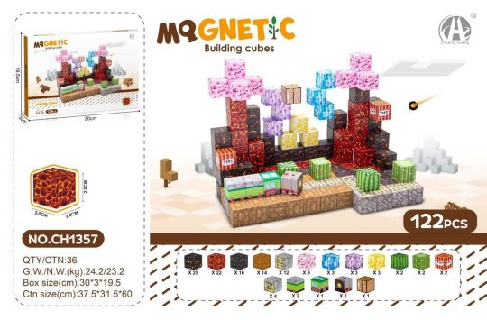 Magnetne Kocke 3d 122 Komada šareni 1