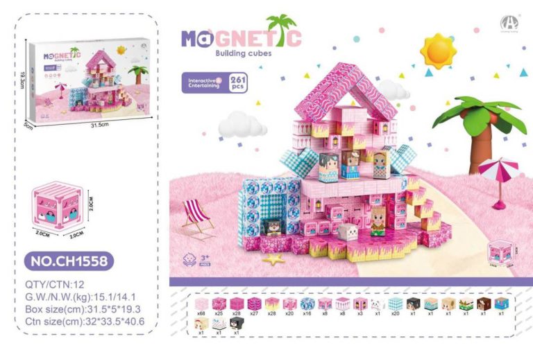 Magnetne Kocke 3d 261 Dijel šareni 1
