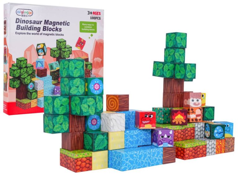 Magnetne Kocke Dino 100 Dijelova šareni 1
