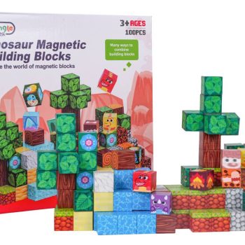 Magnetne Kocke Dino 100 Dijelova šareni 5