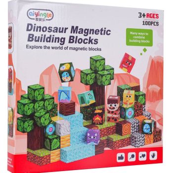 Magnetne Kocke Dino 100 Dijelova šareni 7