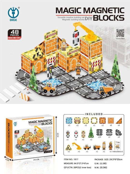 Magnetne Kocke Gradilište 48 Dijelova 1