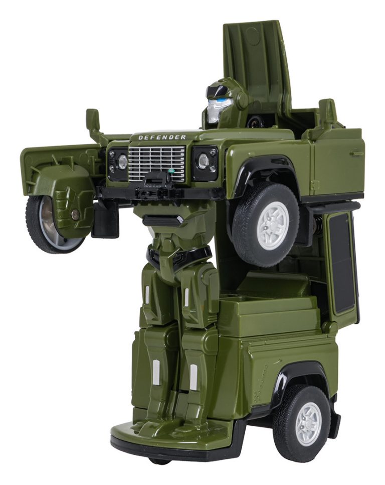 Metalni Auto Robot 2 U 1 Land Rover Defender Rastar Zeleni 1:32 3