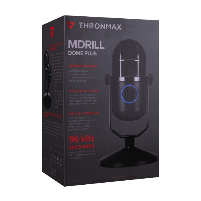 Mikrofon Thronmax Mdrill Dome Plus Jet Black 96 Khz 4