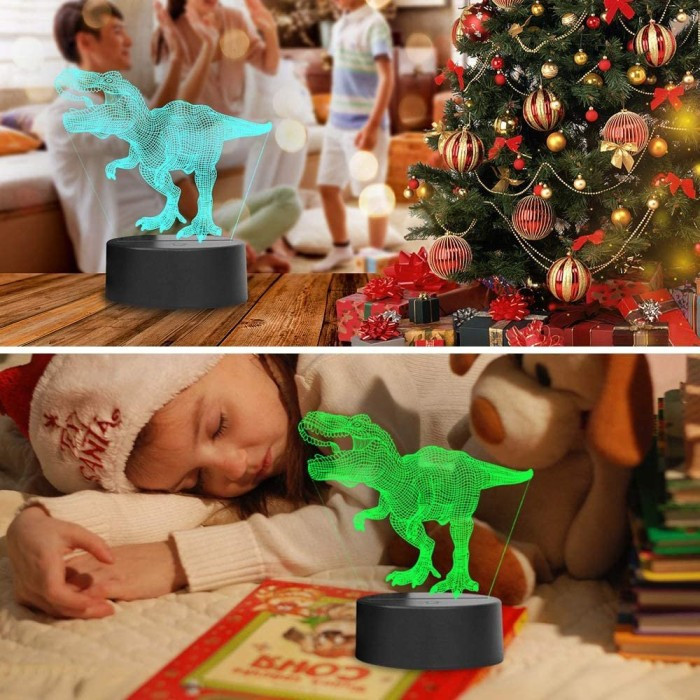 Noćna Svjetiljka 3d Tiranosaur 5