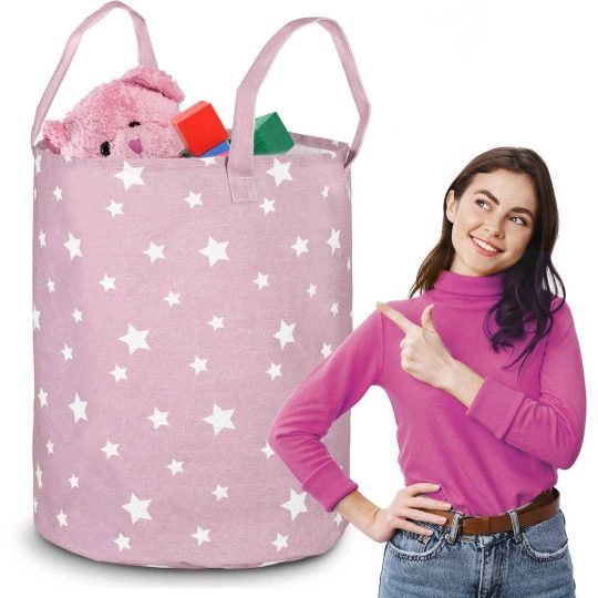 Nukido Košara Za Igračke Roza 60 X 35 Cm 1
