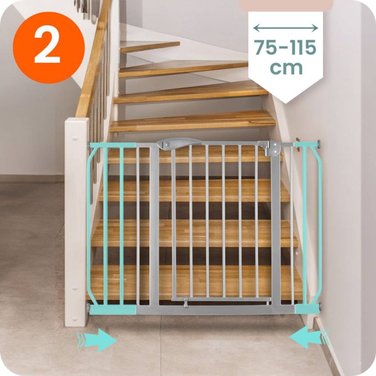 Nukido Sigurnosna Pregrada Za Vrata I Stepenice Siva 75–115 Cm 12
