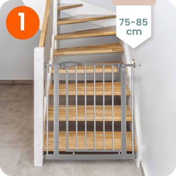 Nukido Sigurnosna Pregrada Za Vrata I Stepenice Siva 75–115 Cm 13