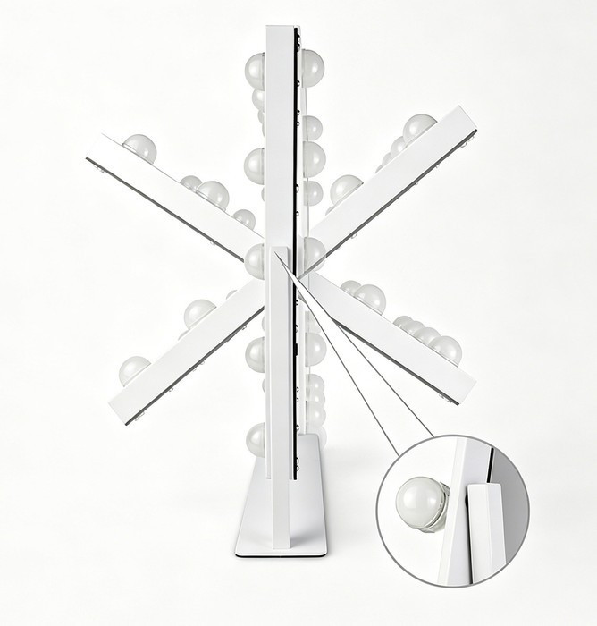 Ogledalo Za Toaletni Stol Vanity 25x30cm Bijelo 3