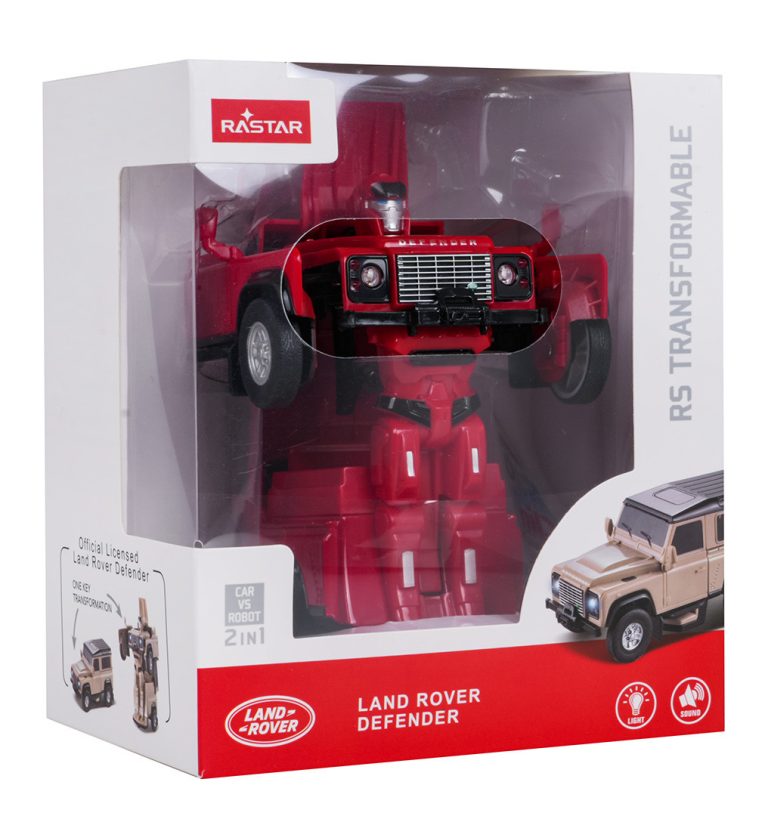Rastar Land Rover Defender 2 U 1 Automobil I Robot Crveni 1:32 10