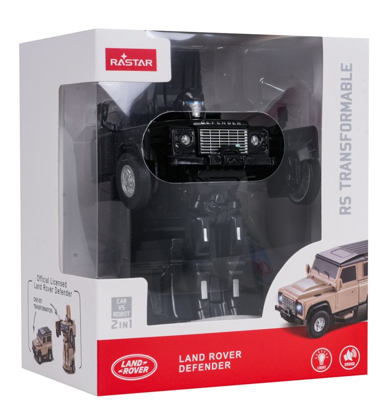 Rastar Land Rover Defender 2 U 1 Metalni Auto Robot 1:32 Crni 10