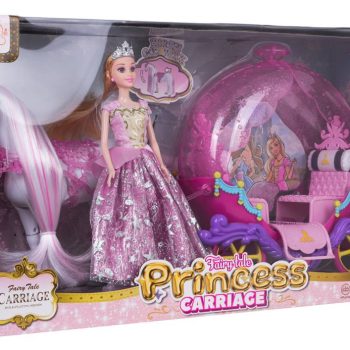 Roza Kočija S Bijelim Konjem I Lutkom Princezom 9