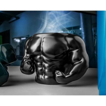 Šalica Mišićavi Torzo Crni 2