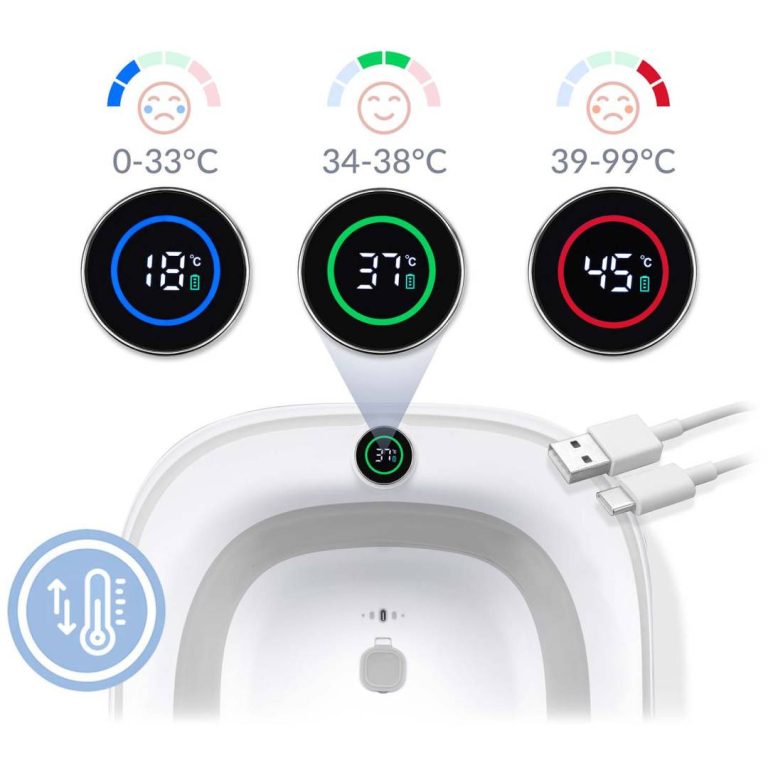 Sklopiva Dječja Kadica S Termometrom I Umetkom Nukido Bijelo Siva 8