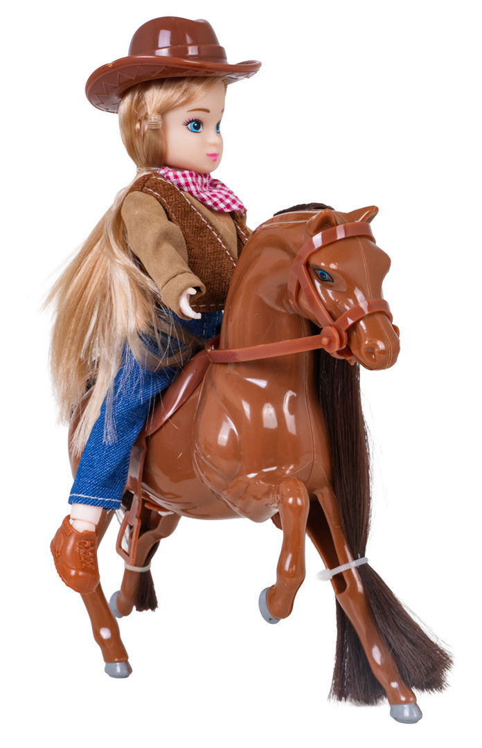 Smeđi Poni S Figuricom Kaubojke 3