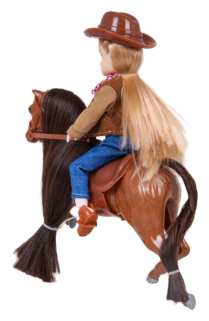 Smeđi Poni S Figuricom Kaubojke 4