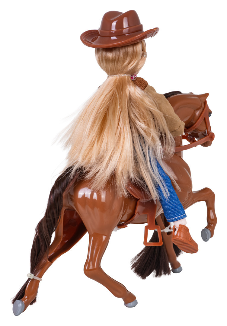 Smeđi Poni S Figuricom Kaubojke 5