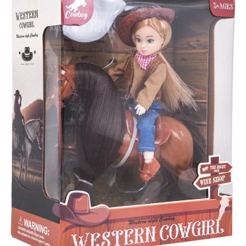 Smeđi Poni S Figuricom Kaubojke 8