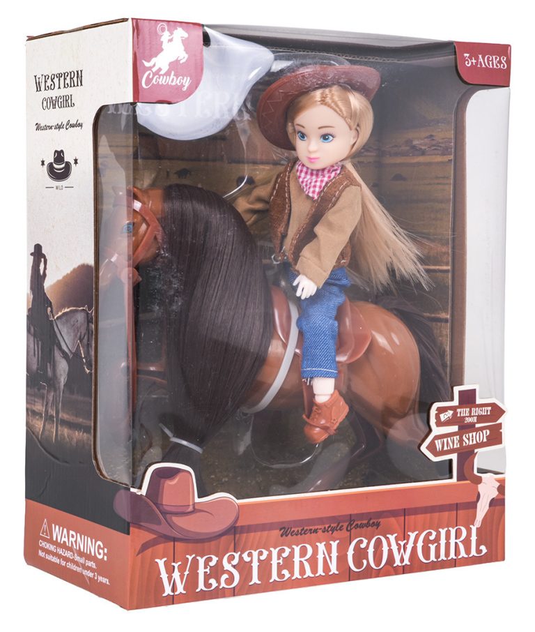 Smeđi Poni S Figuricom Kaubojke 8