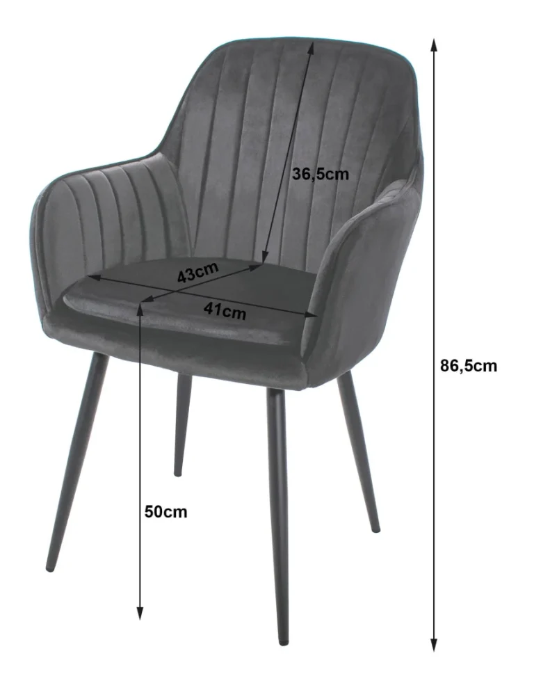 Stolica Lugo Velvet Dark 4