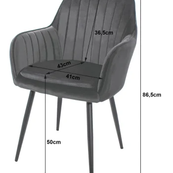 Stolica Lugo Velvet Dark 5