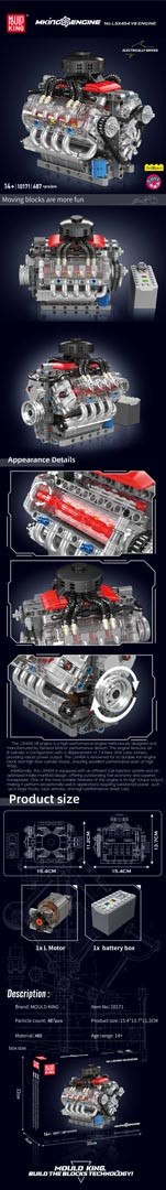 Tehničke Kocke Motor 487 Dijelova 1