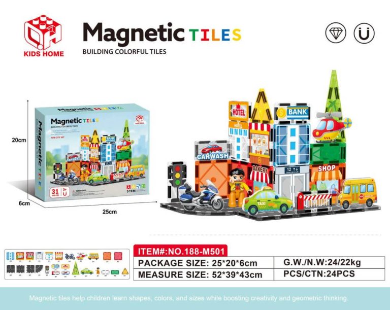 Višebojne Magnetne Kocke Grad 31 Kom šareni 1